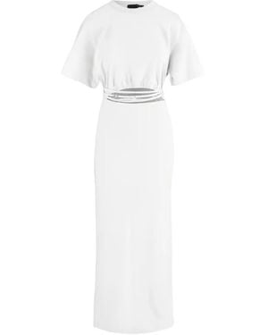 Pinko Cut-Out Wrap-Around Dress - White