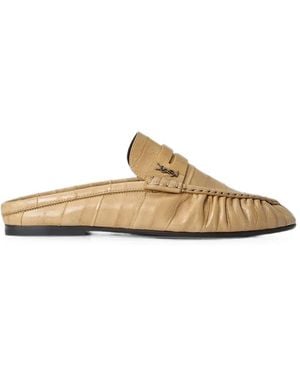 Saint Laurent Le Loafer Mules - Natural