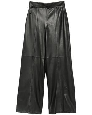 Emporio Armani Leather Pants - Gray