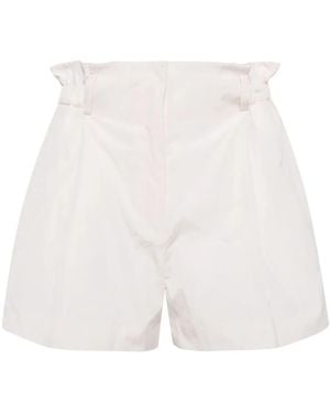 Shiatzy Chen Pantalones Cortos Plenteous Con Efecto Arrugado - Blanco