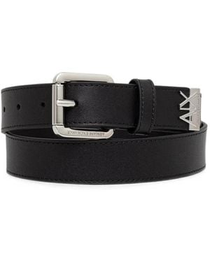 ARMANI EXCHANGE Gürtel Mit Logo-Schild - Schwarz