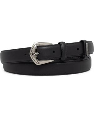 Zadig & Voltaire Logo-Embroidered Leather Belt - White