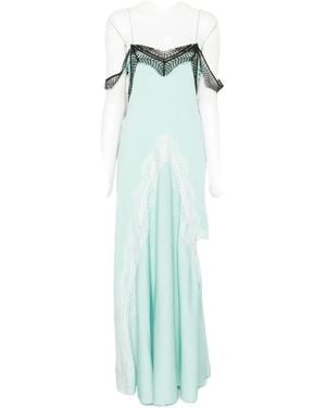 Christopher Esber Lace-Trim Midi Dress - Blue