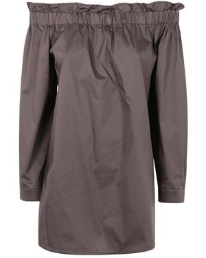 Liviana Conti Blusa Con Spalle Scoperte - Marrone