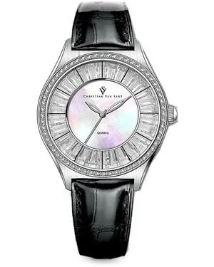 Christian Van Sant Luna 40Mm Watch - Grey