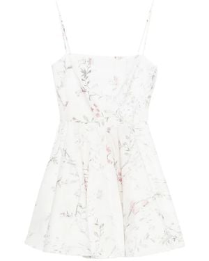 Givenchy A-Line Floral-Print Mini Dress - White