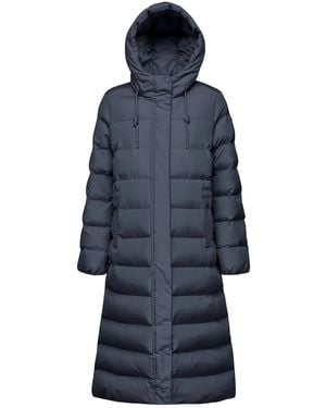 Geox Hooded Quilted Coat - Blue