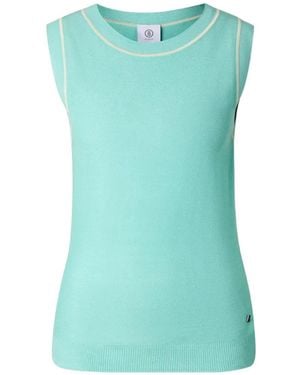 Bogner Phia Contrast-Trim Knitted Top - Green