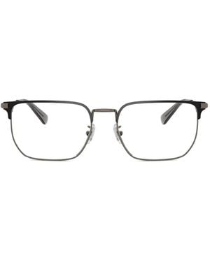 COACH Logo-Plaque Square-Frame Glasses - Gray
