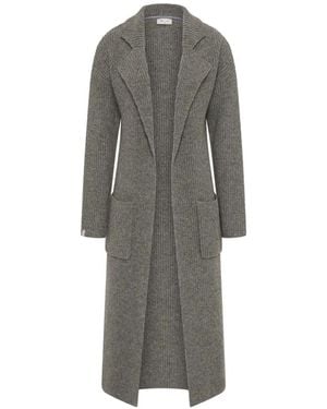 The Upside Ribbed-Knit Wool Coat - Grey