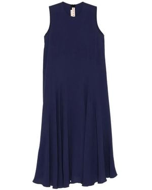Marni Silk Woven Dress - Blue