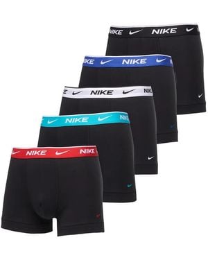 Nike Set De Cinco Calzoncillos Essential Con Logo En La Cinturilla - Azul