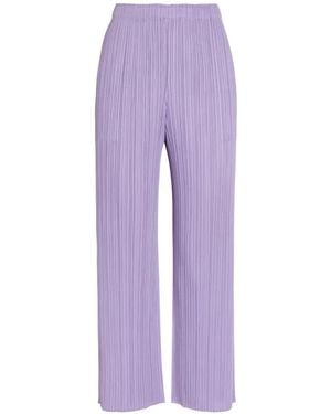 Issey Miyake April Pleated Trousers - Purple
