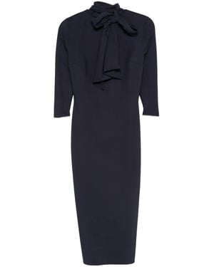 La Petite Robe Di Chiara Boni Kleid mit Schleifenkragen - Blau