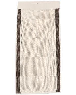 Pinko Knitted Striped Skirt - Natural