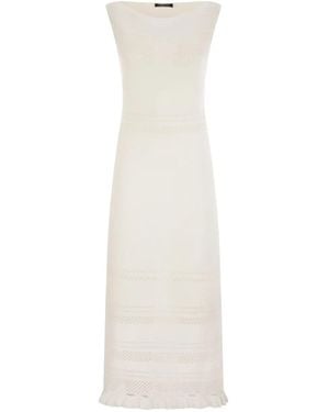 Fabiana Filippi Scoop-Neck Maxi Dress - White