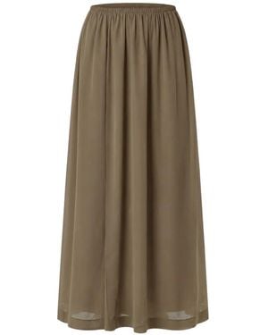 Frankie Shop Elie Elasticated Gathered Maxi Skirt - Natural