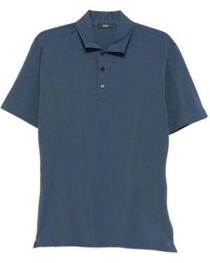 Herno Short-Sleeve Polo Shirt - Blue