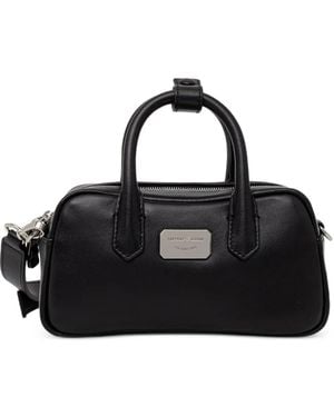 Emporio Armani Logo-Plaque Shoulder Bag - Black