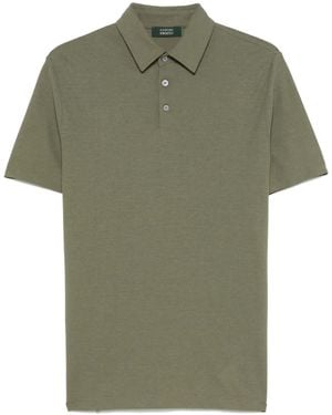 Zanone Organic-Cotton Polo Shirt - Green