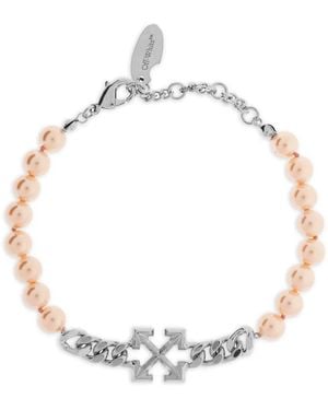 Off-White c/o Virgil Abloh Arrows Glass-Pearl Bracelet - White