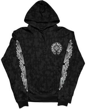 Chrome Hearts Kangaroo-Pocket Hoodie - Black