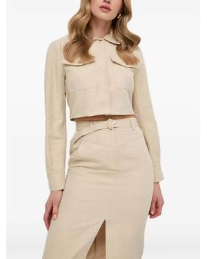 Patrizia Pepe Pocket Belted Mini Dress - Natural