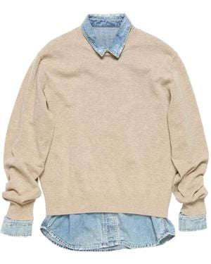 Acne Studios Layered V-Neck Sweater - White