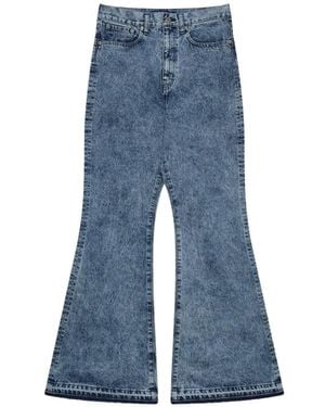 Junya Watanabe Bootcut-Jeans mit Acid-Wash-Effekt - Blau