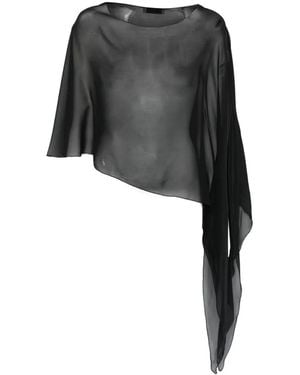Antonelli Poncho Melone Asimétrico - Negro
