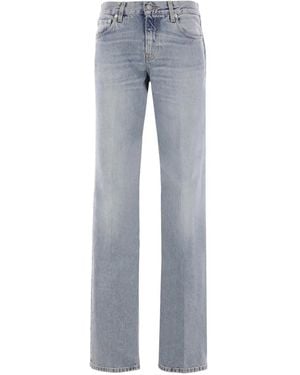 Haikure Cotton Five-Pocket Jeans - Blue