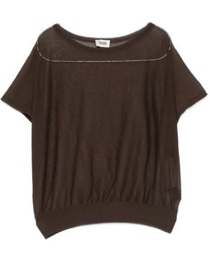 DRYKORN Gerlotta Boat-Neck T-Shirt - Brown