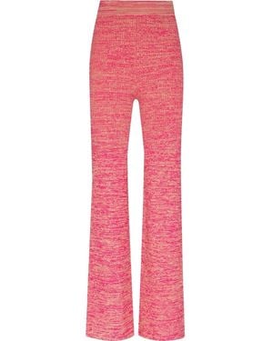 Remain Rib-Knit Wide-Leg Pants - Pink