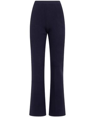 Twinset Fine-Knit Flared Pants - Blue