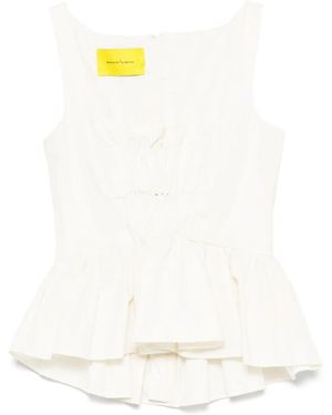 Marques'Almeida Top Con Effetto Stropicciato - Bianco