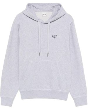 Arte' Heart Logo Hoodie - White