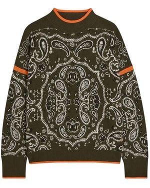 Never Fully Dressed Dana Paisley Sweater - Green