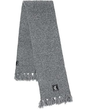 Just Cavalli Logo-Patch Scarf - Grey