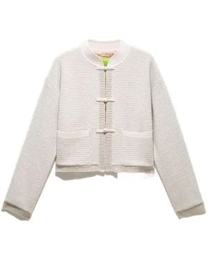 Shanghai Tang Cashmere Cardigan - White