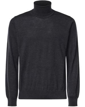 Alpha Studio Klassischer Rollkragenpullover - Blau