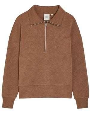 Varley Kayleigh Oberteil mit kurzem Reißverschluss - Braun