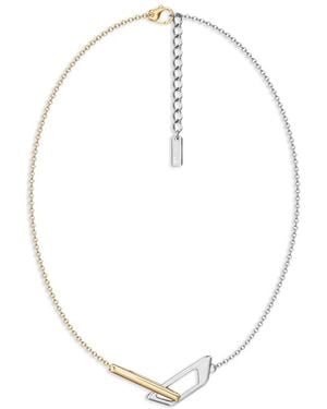 DIESEL D-Component Chain Necklace - White
