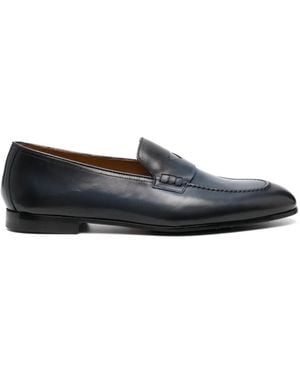 Doucal's Flat Leather Loafers - Grey