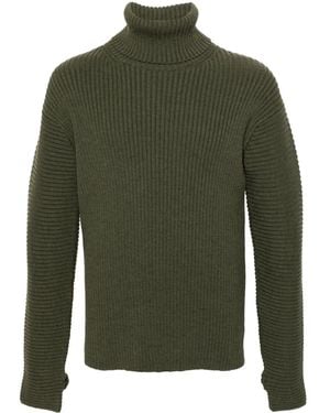 KENZO Gerippter Rollkragenpullover - Grün