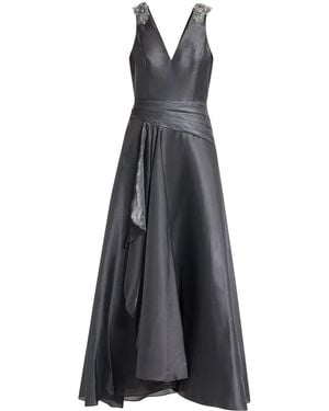 Aidan Mattox Kleid Mit Applikation - Grau