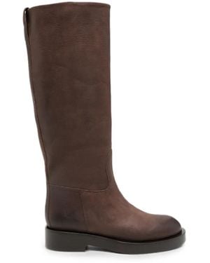 Paris Texas Slip-On Knee-High Boots - Brown