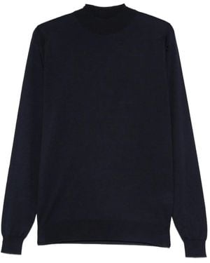 John Smedley ハイネック セーター - ブルー