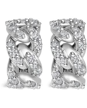 Leo Pizzo 18Kt Groumette Diamond Earring - White