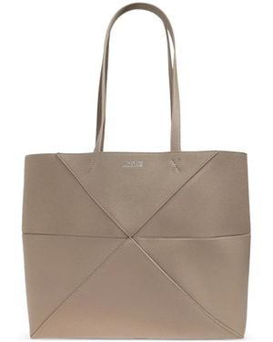 Loewe Medium Puzzle Fold Tote Bag - Natural