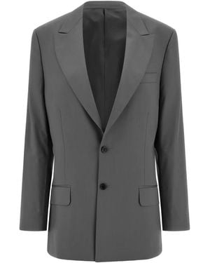 ARMARIUM Peak Lapels Single-Breasted Blazer - Gray